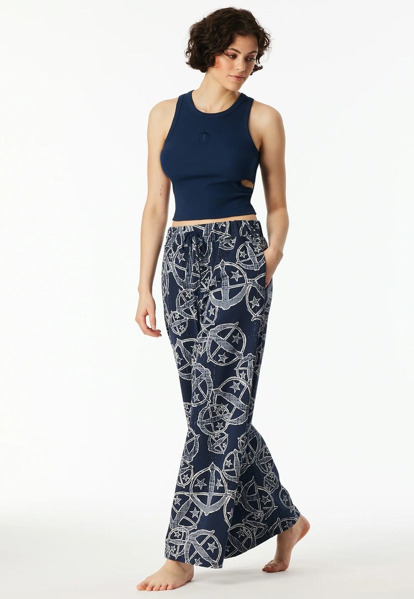 Bedruckte Lounge-Hose aus Bio-Baumwolle