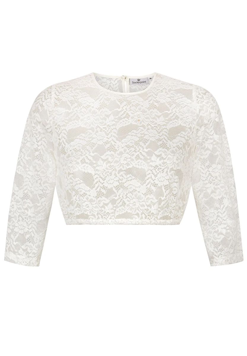 Elegante hochgeschlossene Spitzenbluse