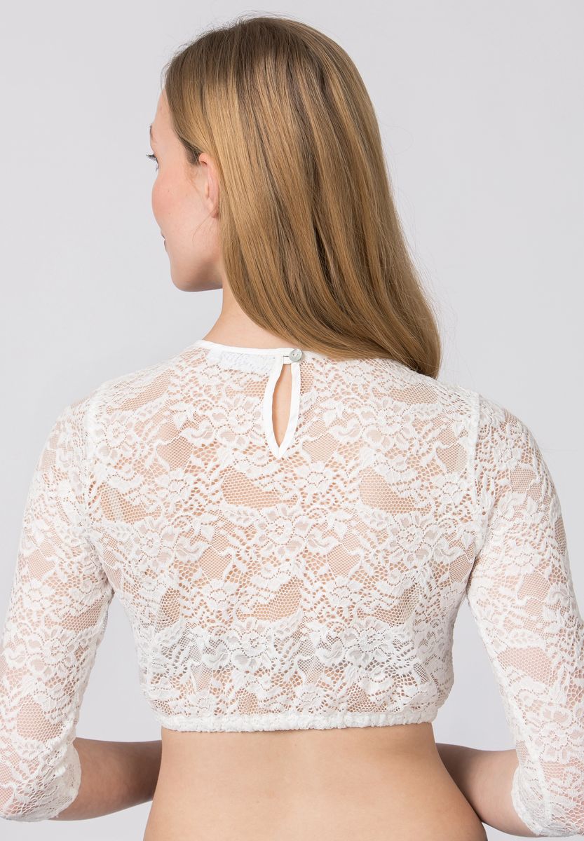 Elegante hochgeschlossene Spitzenbluse