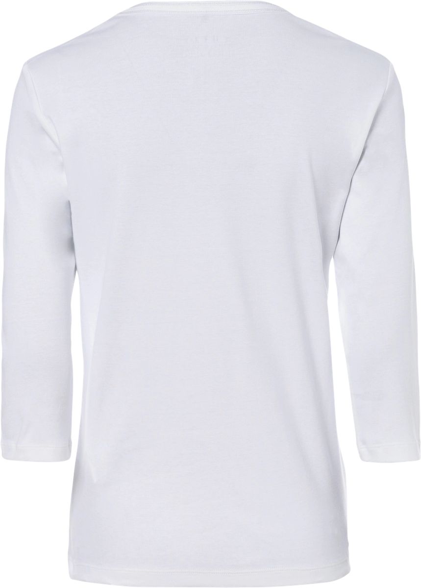Baumwollshirt mit Verziertem V-Ausschnitt