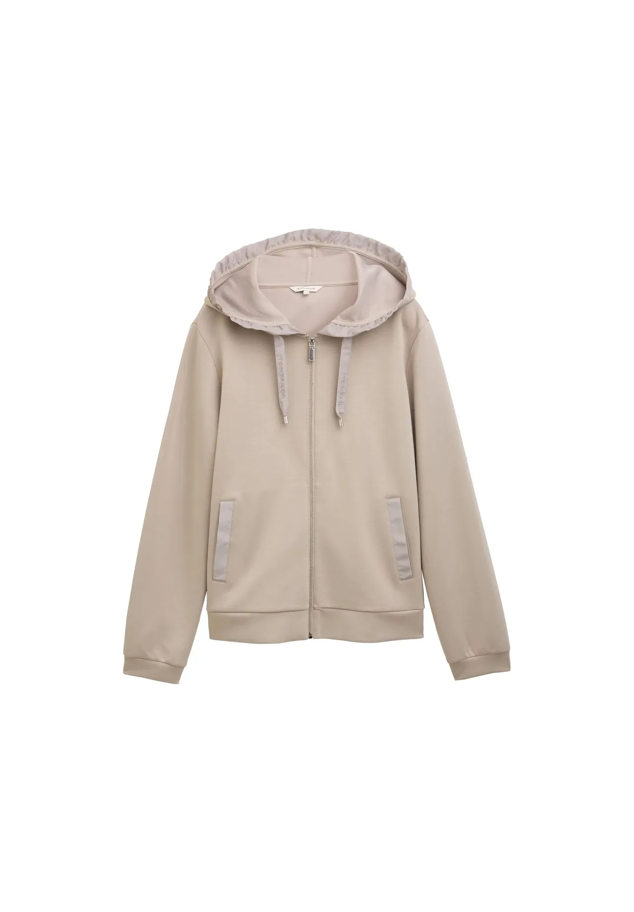 Scuba-Zip-Hoodie mit Eingrifftaschen