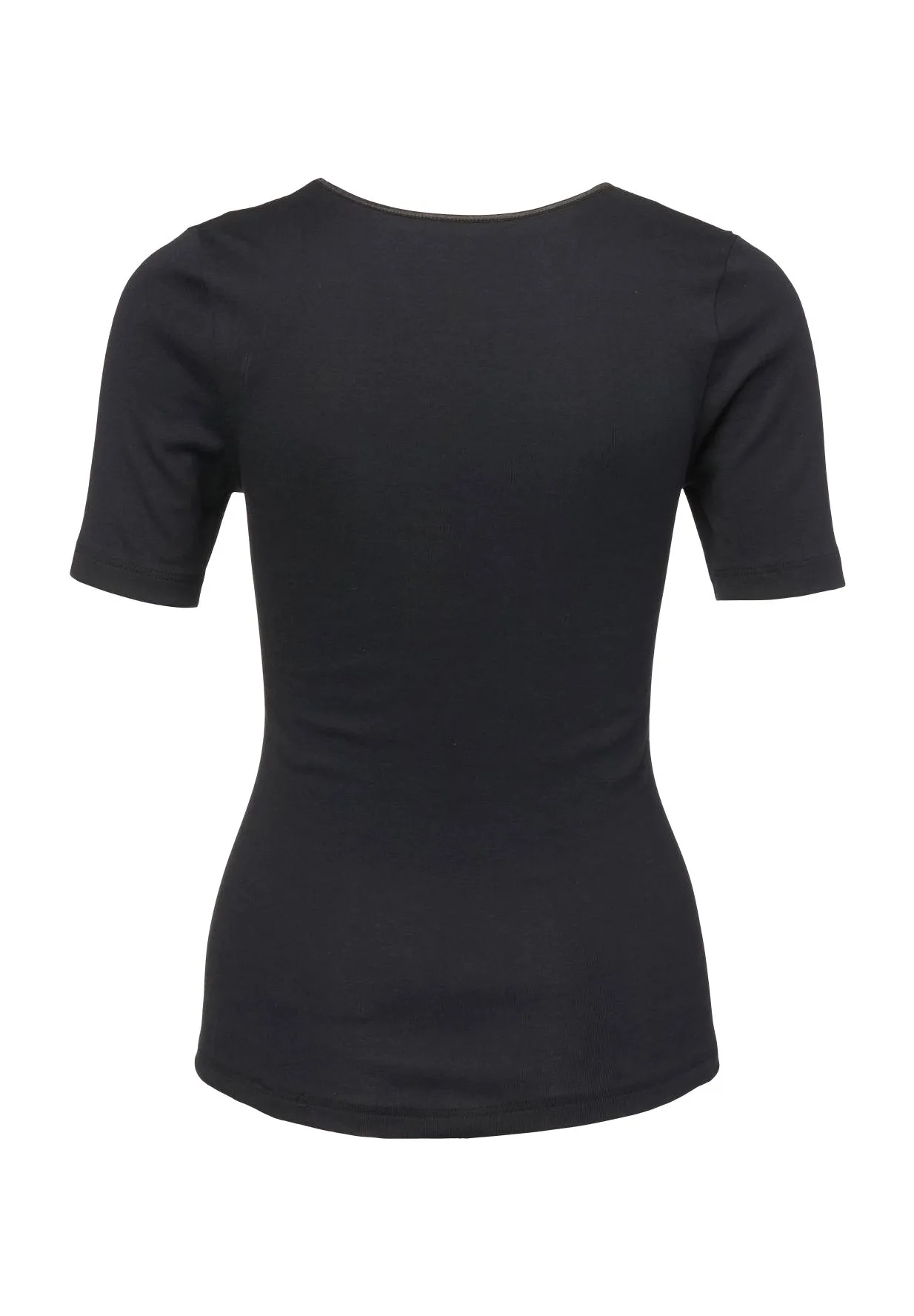 Figurbetontes T-Shirt mit U-Ausschnitt