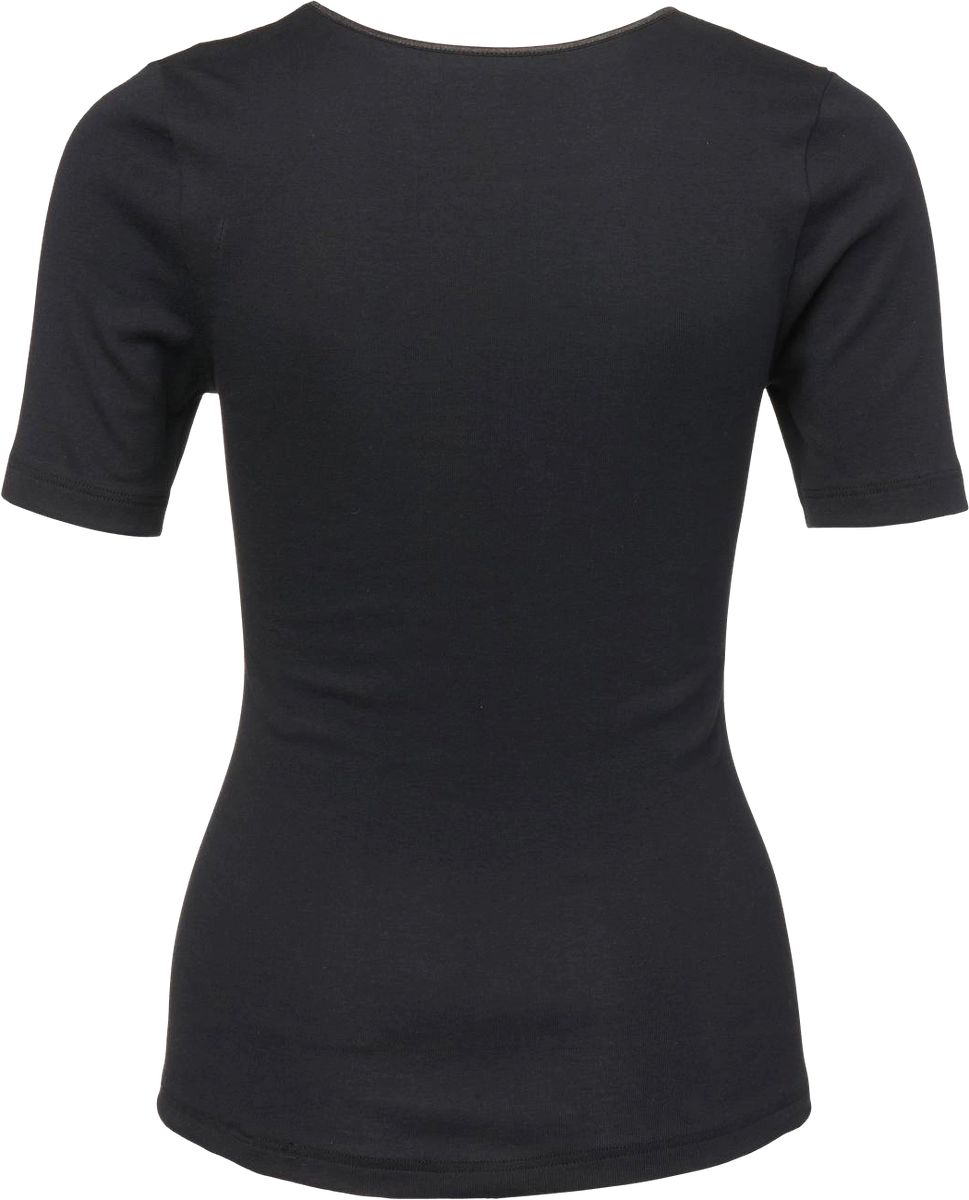 Figurbetontes T-Shirt mit U-Ausschnitt