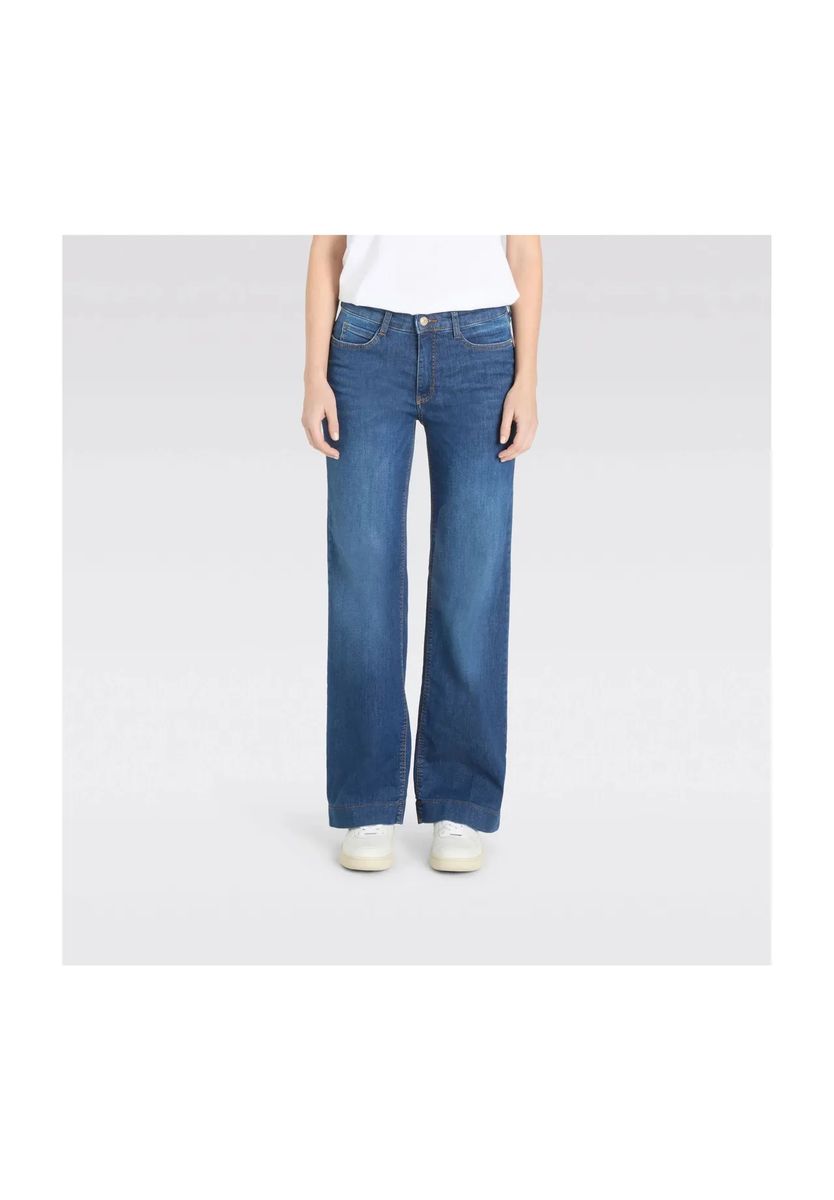 High-Waist Jeans mit weitem Bein
