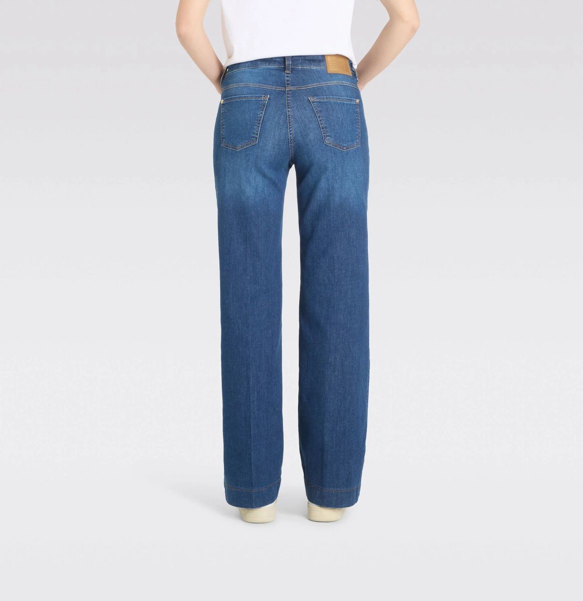 High-Waist Jeans mit weitem Bein