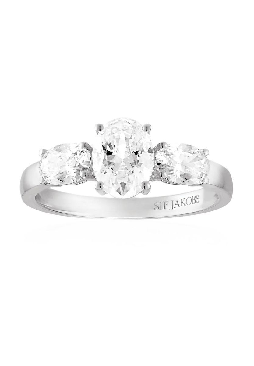 Dreistein-Ring mit Ovalschliff