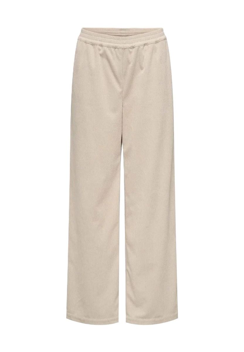 Weite Cordhose mit elastischem Bund