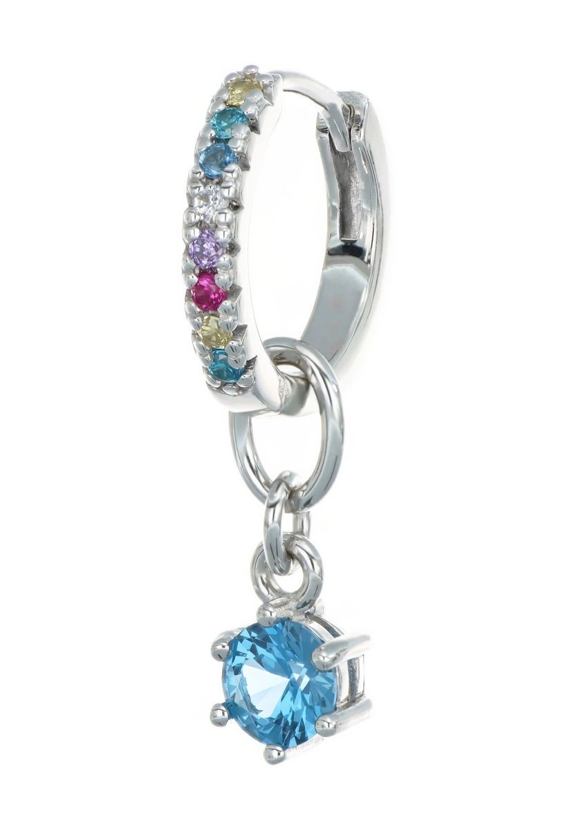 Bunte Creole mit blauem Anhänger