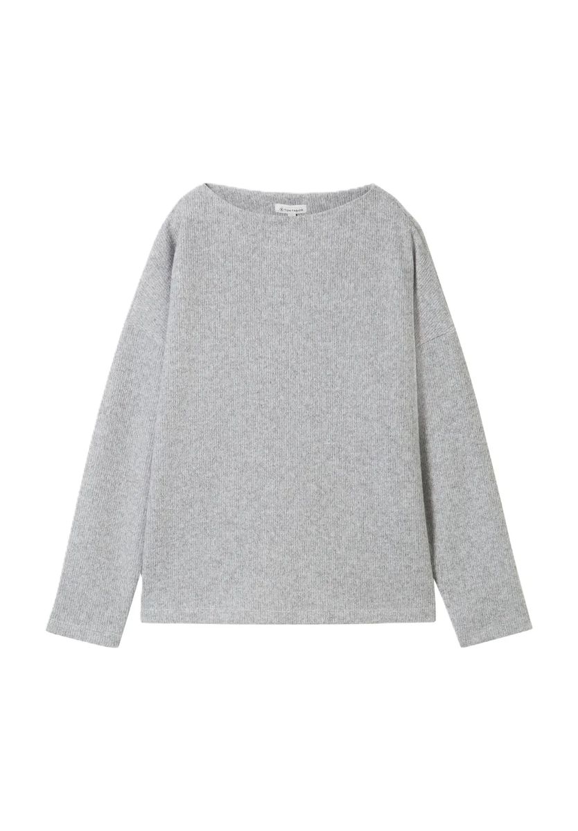Ripp-Sweatshirt mit Soft-Touch und Schlitzen