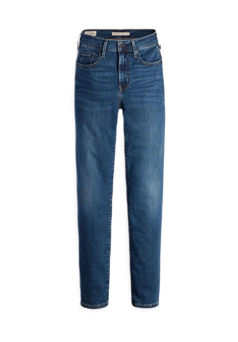 Gerade Jeans mit hohem Bund