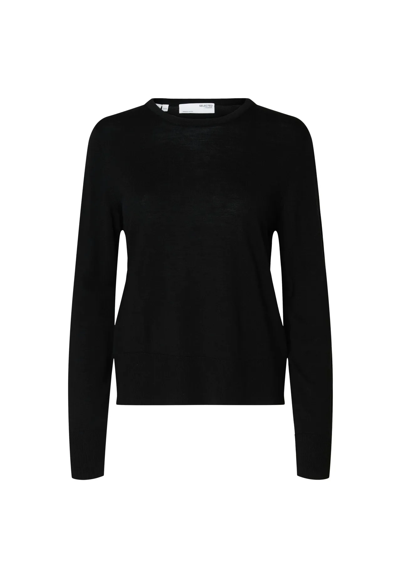 Minimalistischer Wollpullover mit Rundhalsausschnitt