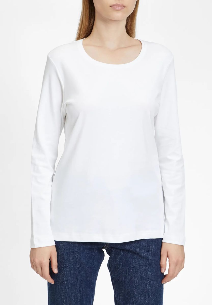 Klassisches Langarmshirt aus Baumwolle