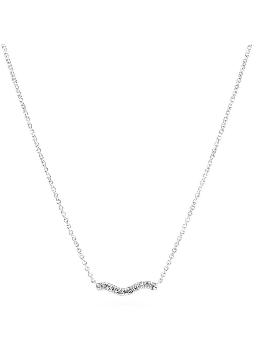 Wellenförmige Pavé-Zirkonia-Stabkette