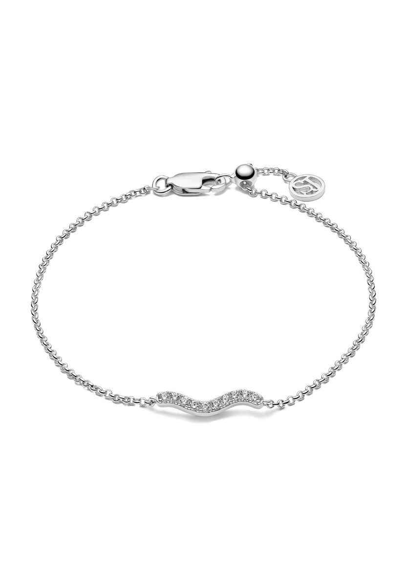 Elegantes Wellen-Pavé-Armband