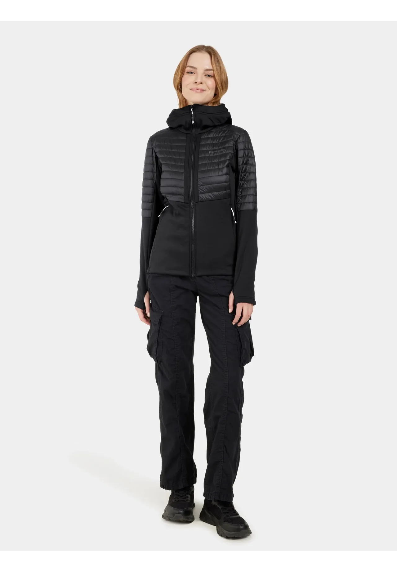 Hybrid-Funktionsjacke mit Kapuze