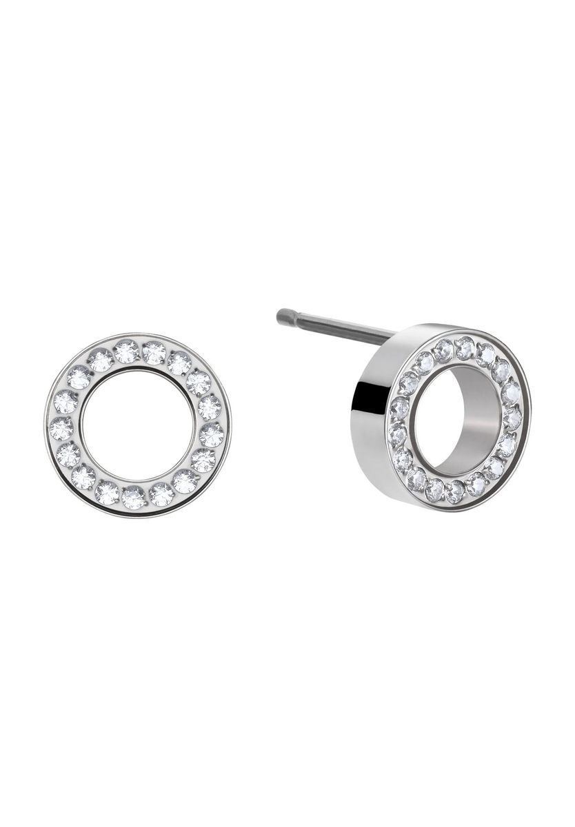 Funkelnde Zirkonia Pavé Kreis Ohrstecker