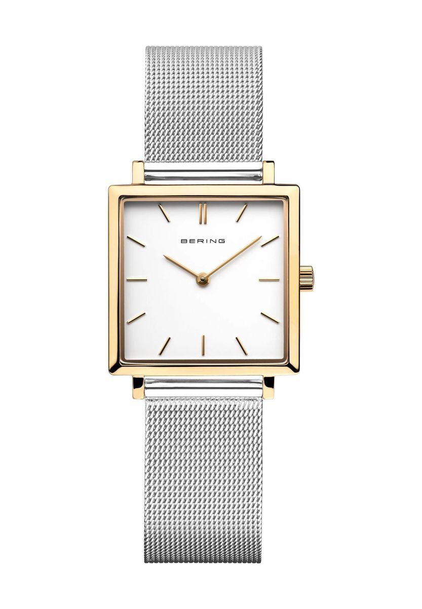 Minimalistische Viereckige Bicolor-Mesh-Uhr