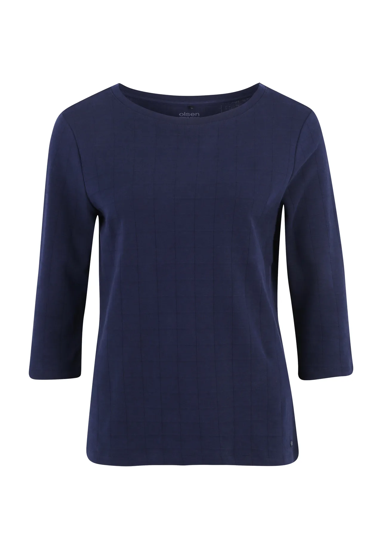 Strukturiertes Jacquard-Oberteil mit 3/4-Arm