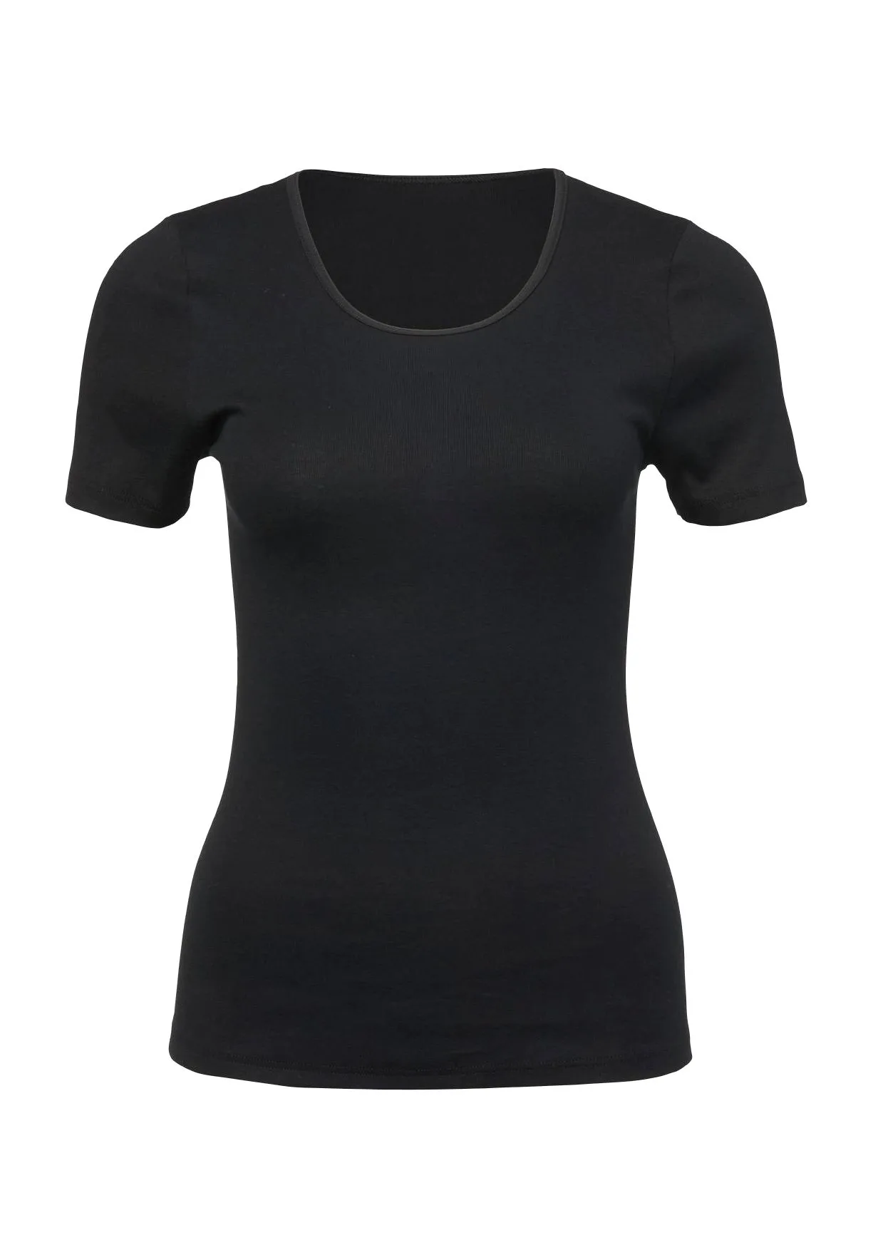 Essentielles Baumwoll-T-Shirt mit Rundhals
