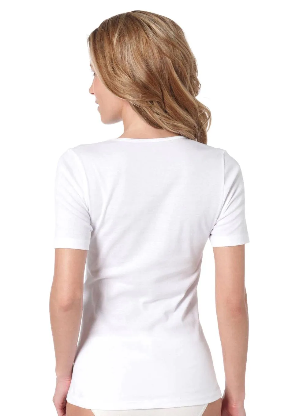 Klassisches Baumwoll-T-Shirt mit Rundhalsausschnitt