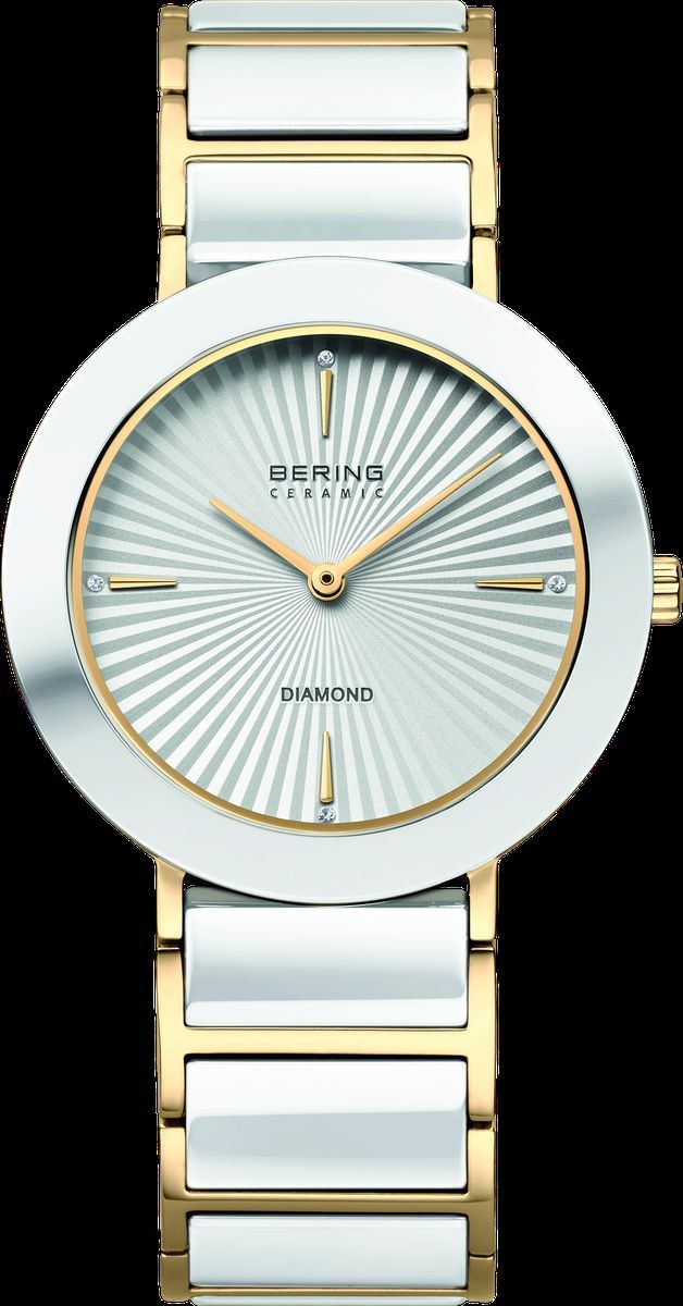 Elegante Bicolor-Uhr mit Keramik