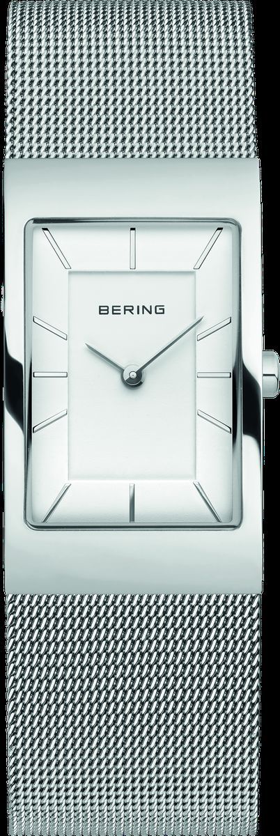 Minimalistische rechteckige Milanaise-Armbanduhr