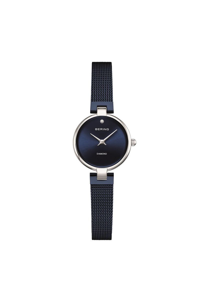 Ultraflache minimalistische Uhr mit Milanaise-Armband