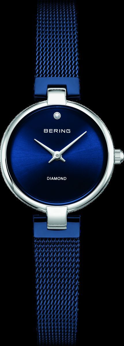 Ultraflache minimalistische Uhr mit Milanaise-Armband