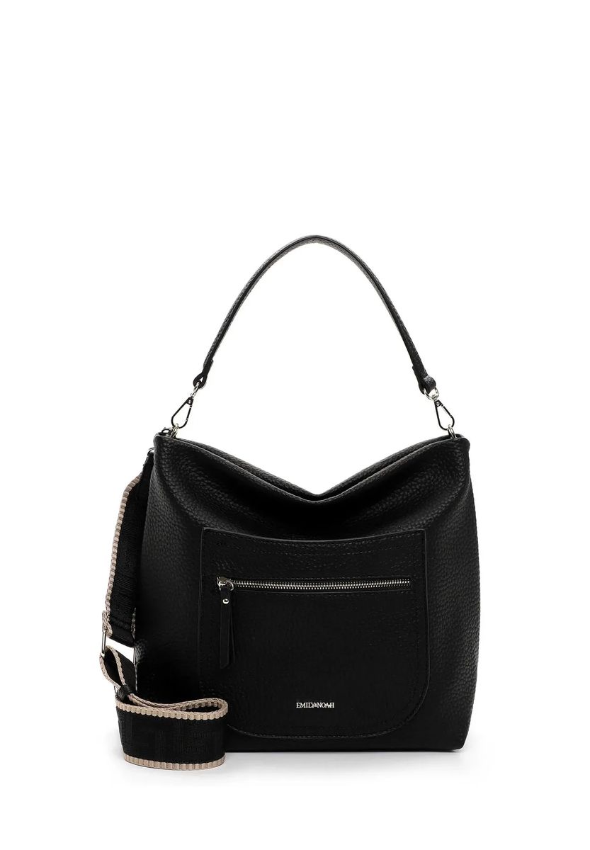 Gekörnte Hobo-Tasche in Leder-Optik