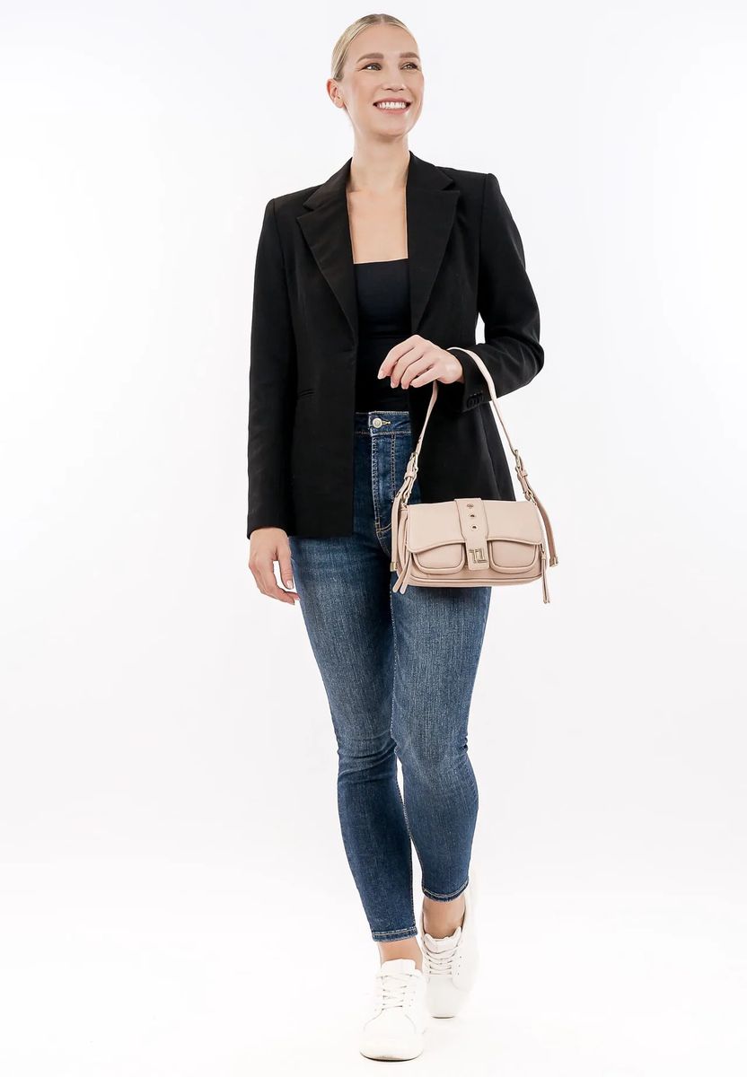 Schultertasche mit mehreren Taschen