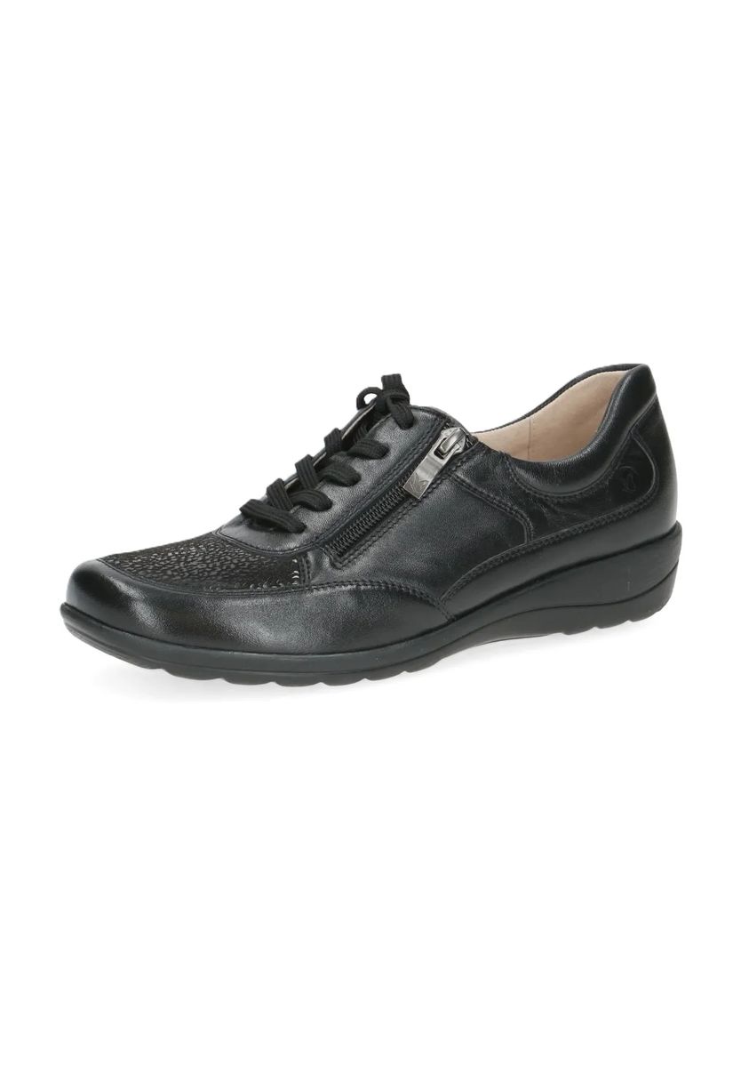 Leder-Schnürschuhe mit Keilabsatz