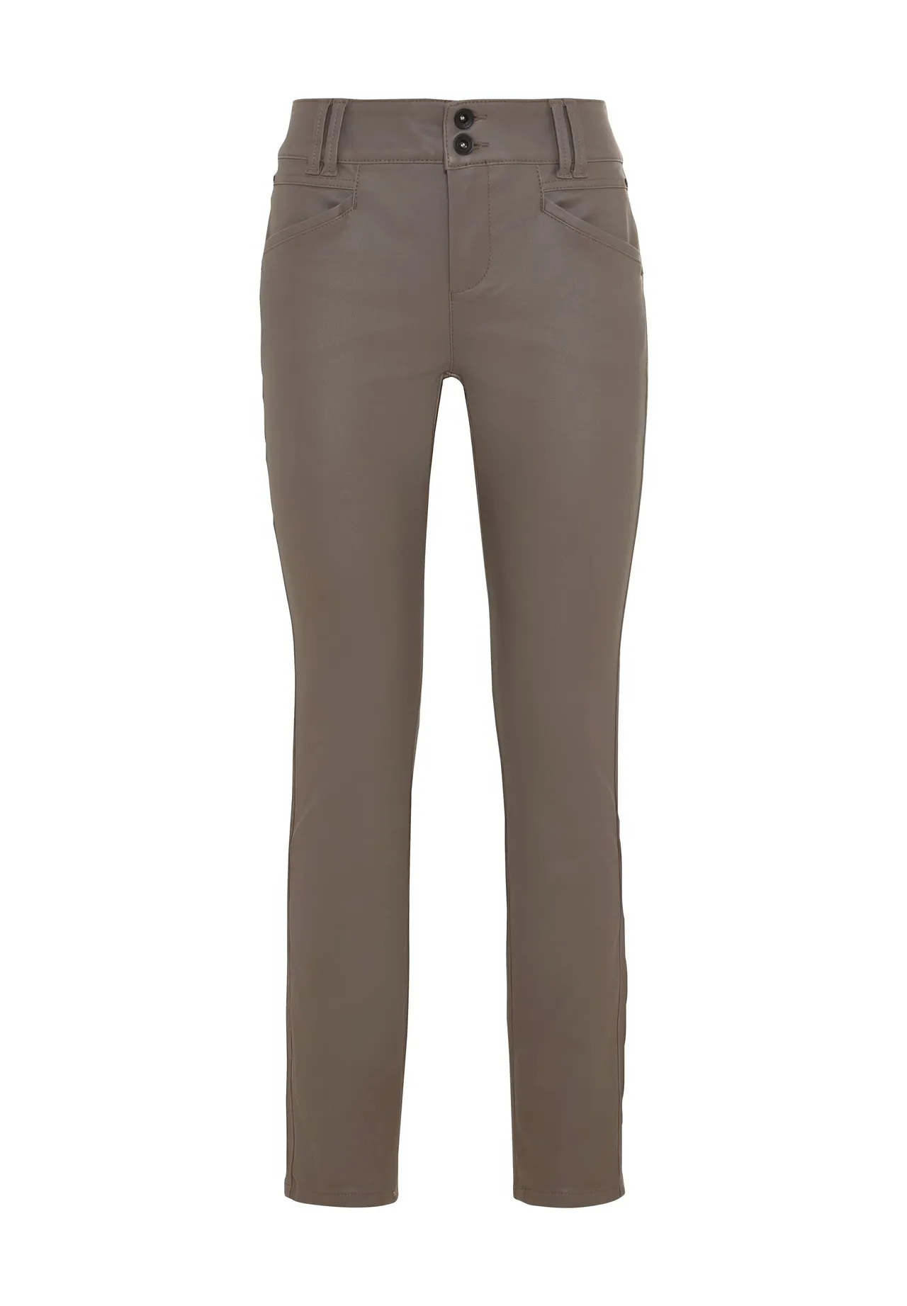 Slim-Fit Hose in Leder-Optik