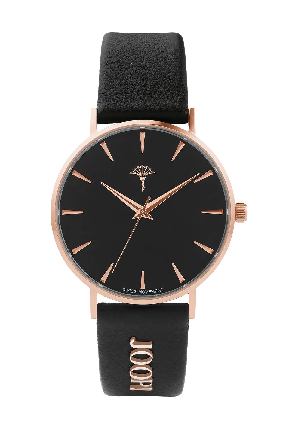 Elegante minimalistische Leder-Armbanduhr