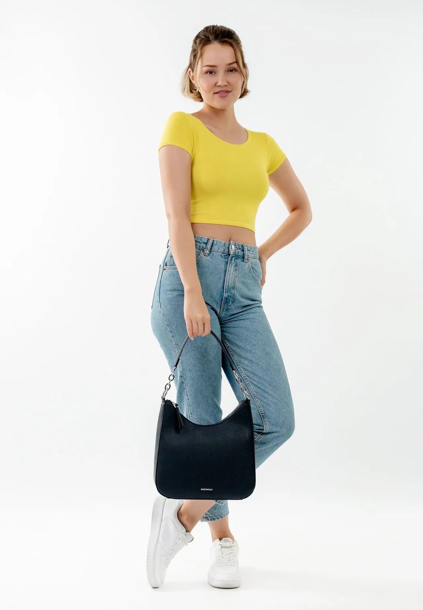 Elegante Hobo-Tasche in Narbenoptik