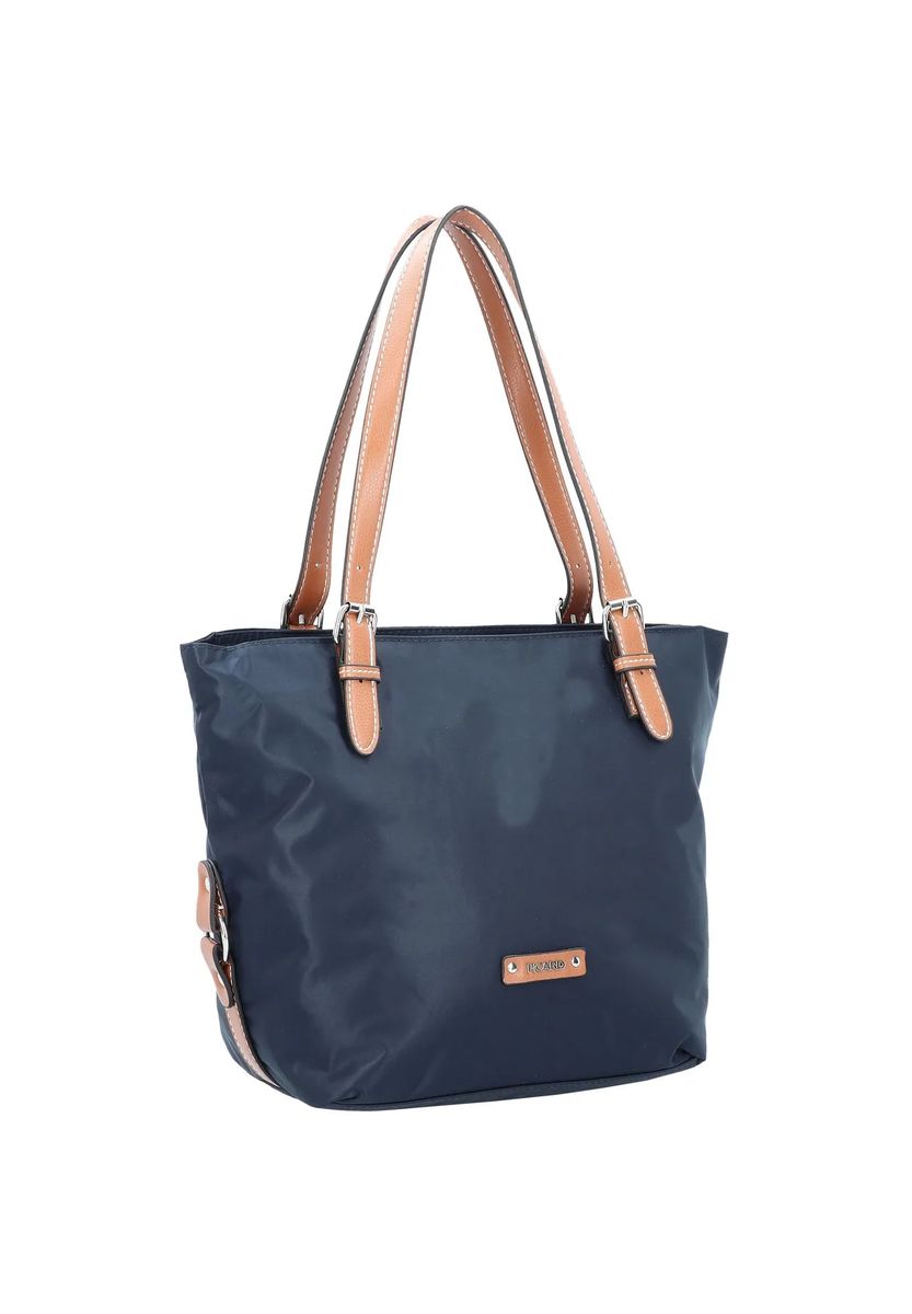 Klassischer Nylon-Shopper mit Lederdetails