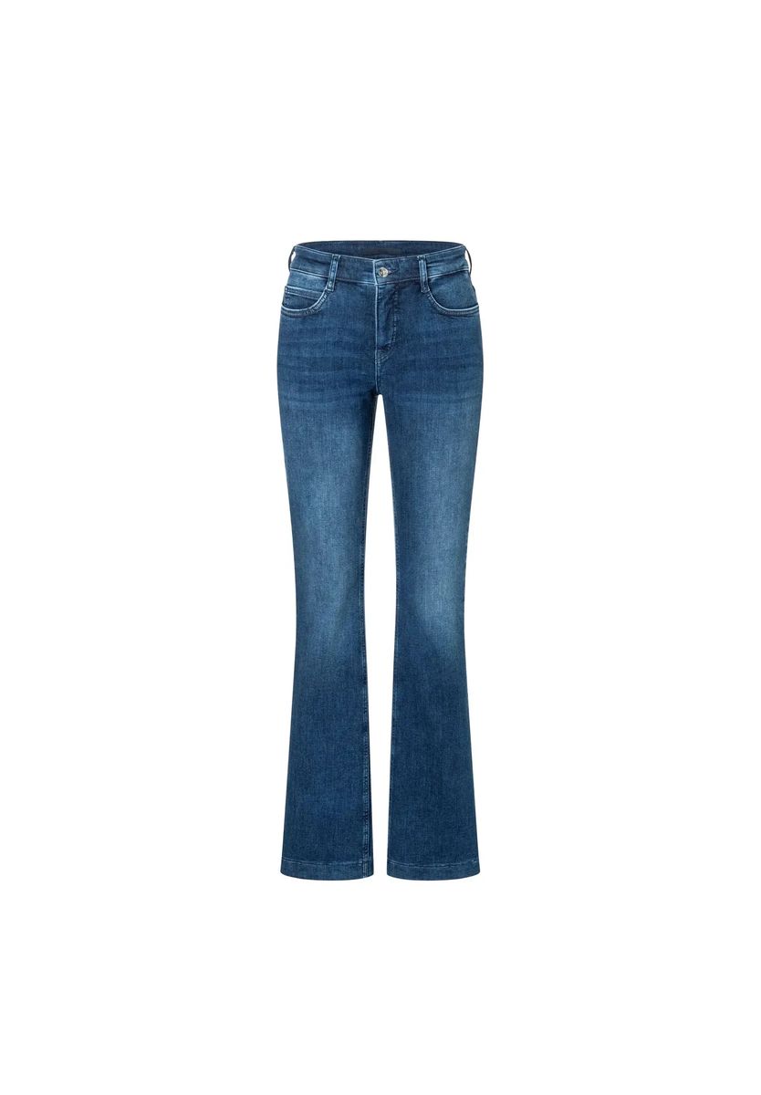 High-Waist Bootcut-Jeans aus Denim