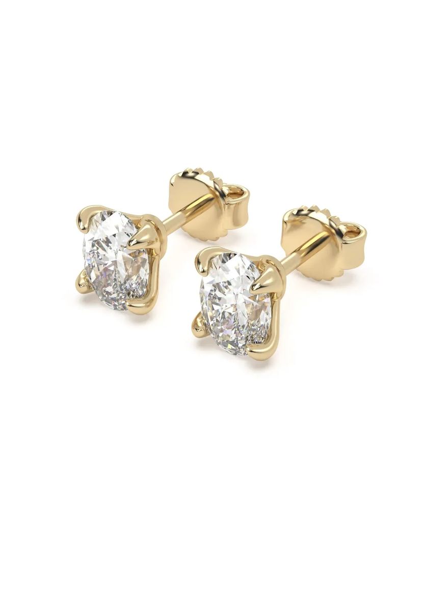 Ovale Lab-Diamant Ohrstecker