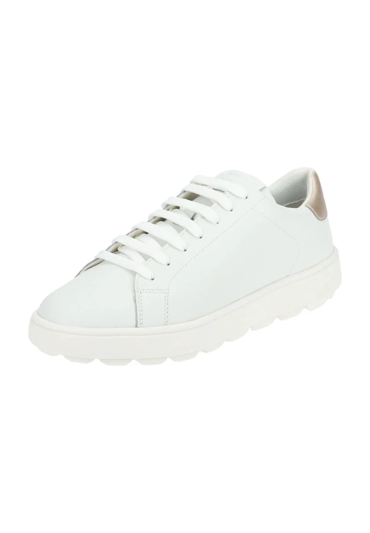 Minimalistische Leder-Sneaker mit Metallic-Ferse