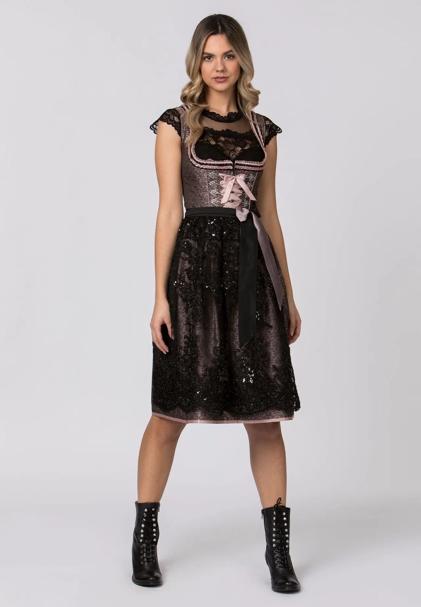 Elegantes Dirndl mit Spitzenschürze