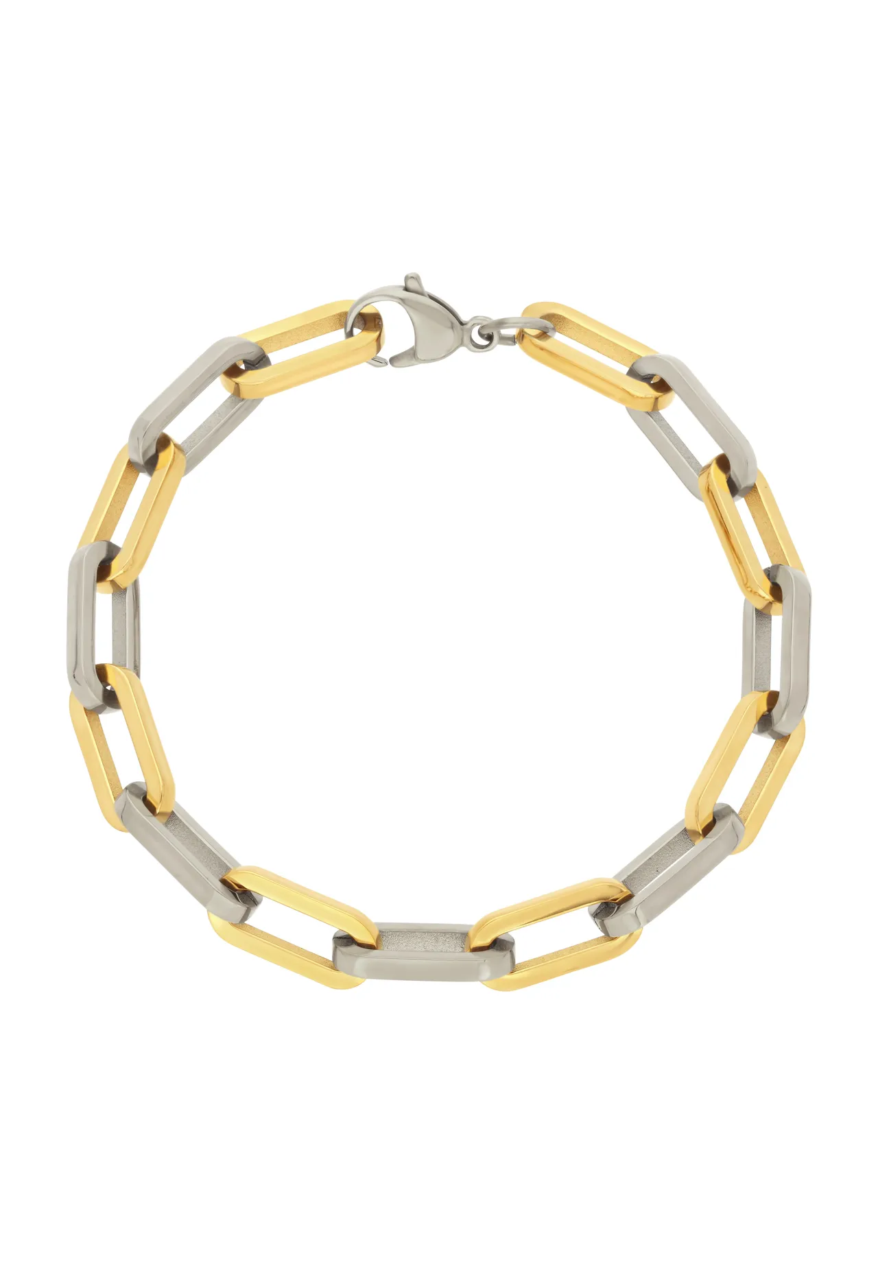 Modernes Gliederketten-Armband in Bicolor