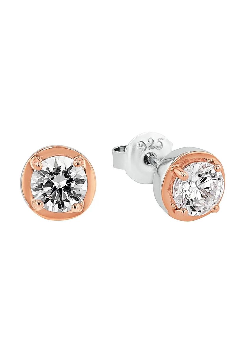 Klassische Bicolor Zirkonia-Ohrstecker