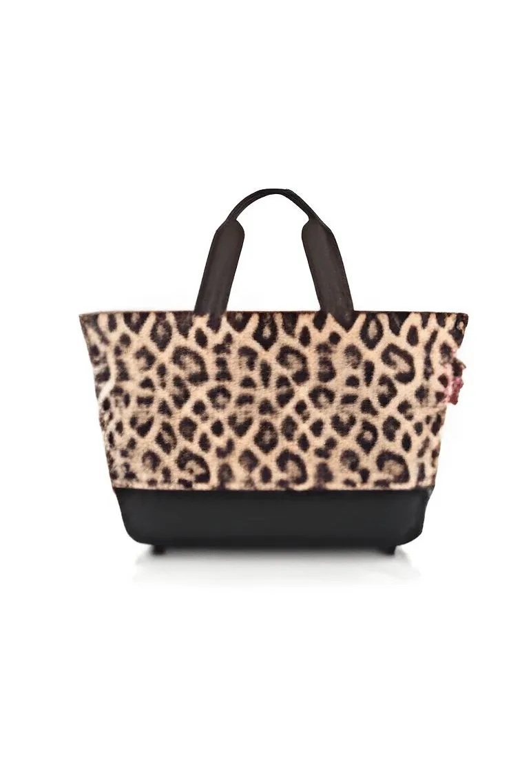 Große Shopper-Tasche mit Leopardenmuster