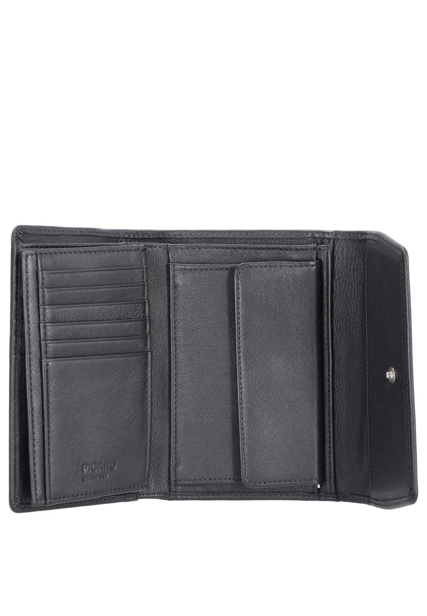 Elegante Leder-Brieftasche mit Überschlag