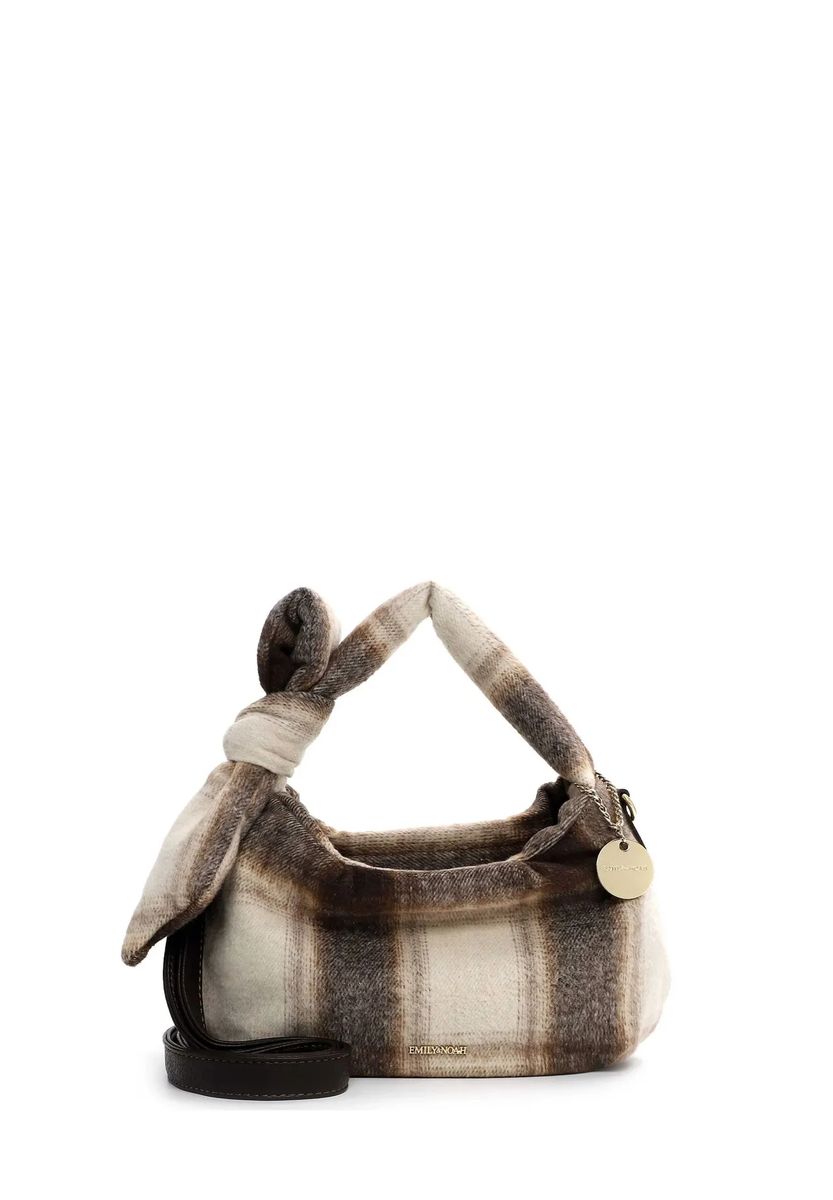 Schultertasche in Wolloptik mit Knoten