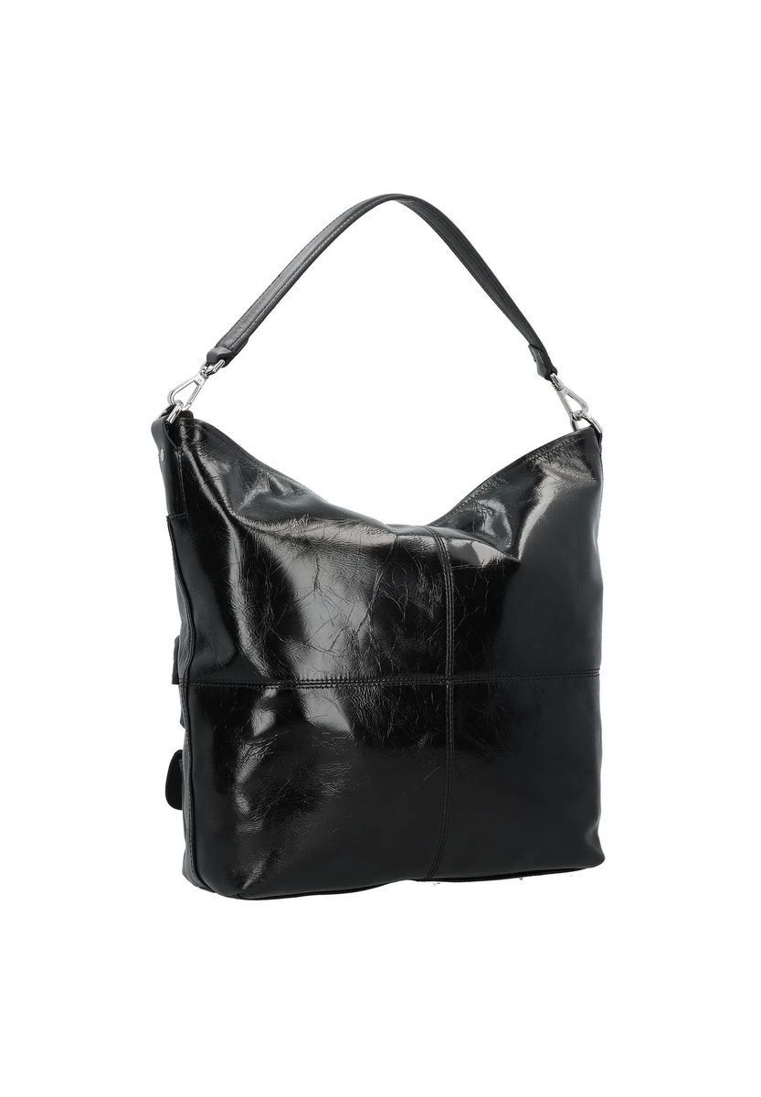 Lässige Hobo-Tasche aus Leder mit Taschen
