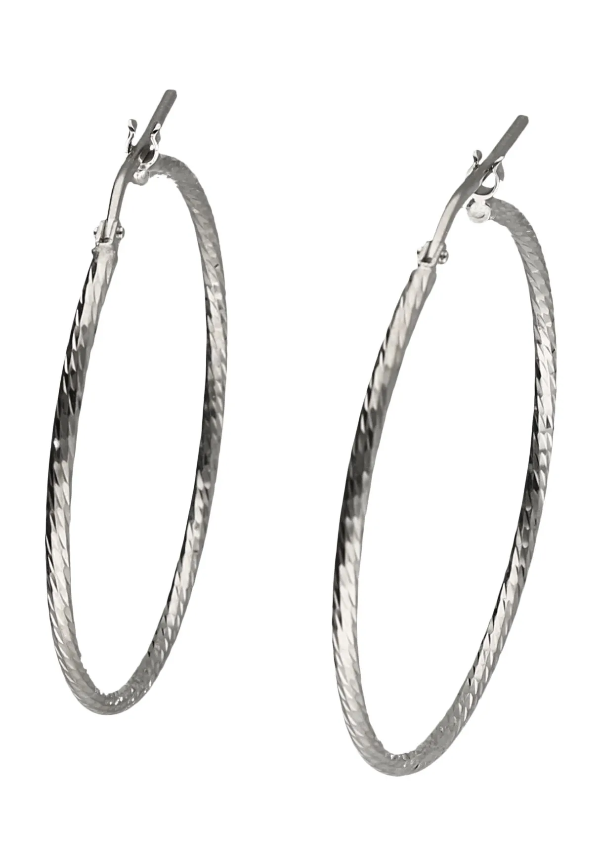 Diamantierte Creolen aus Sterlingsilber
