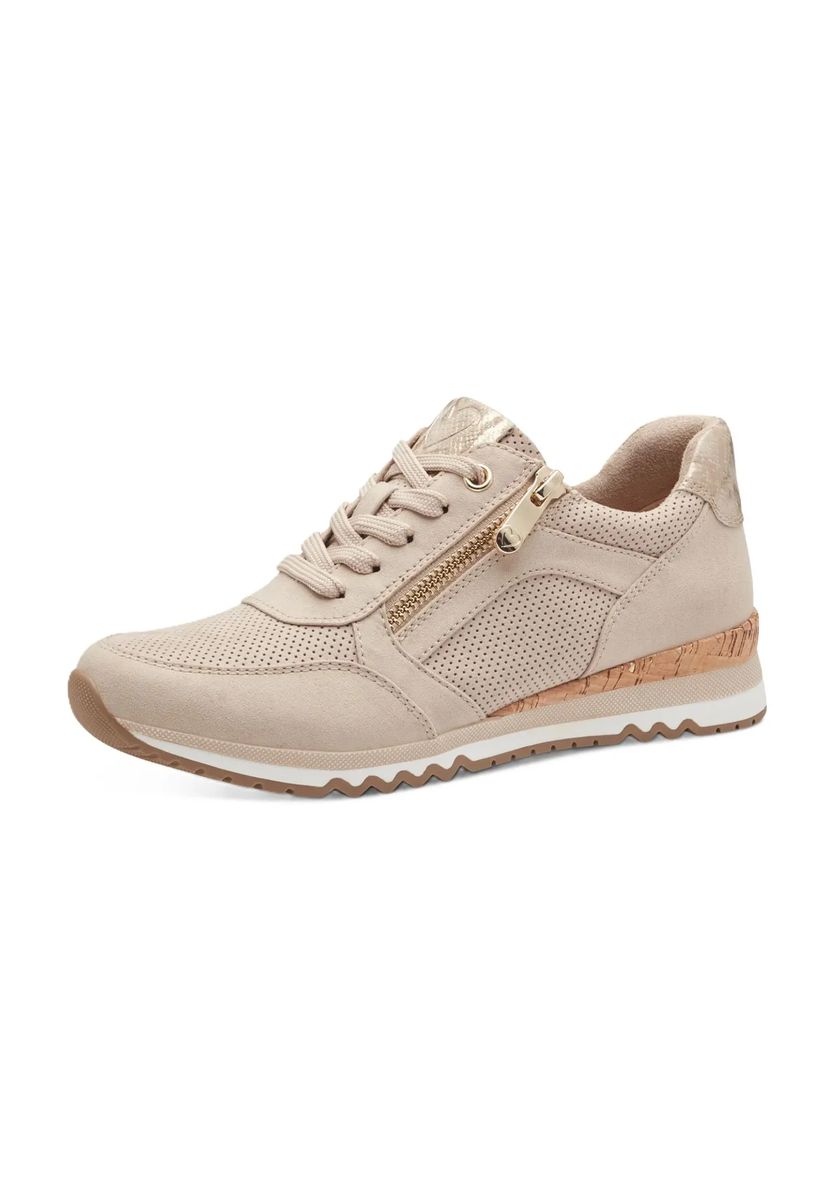 Keilsneaker mit Reißverschluss und Perforation