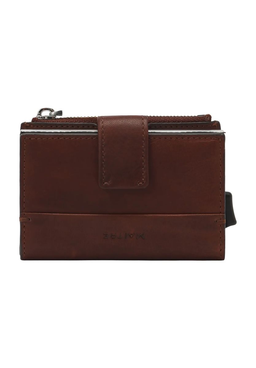 Elegantes Leder-Kartenetui mit Reißverschluss