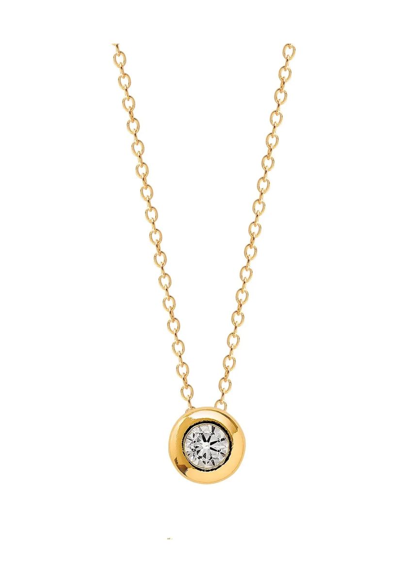 Goldkette mit Zirkonia-Solitär-Anhänger
