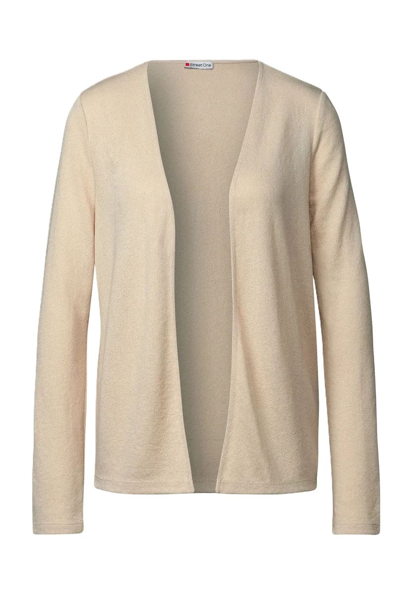 Struktur-Strickjacke mit offener Front